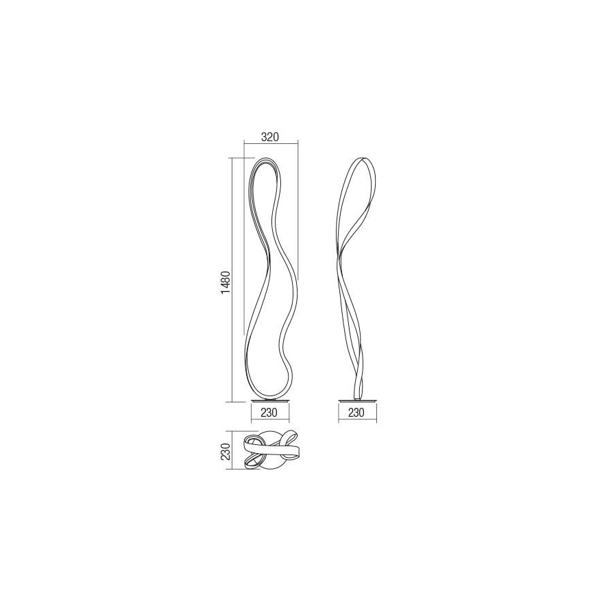 Redo 01-1417 - LED Димируем лампион NUBO 1xLED/35W/230V