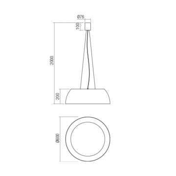 Redo 01-1732 - LED Пендел BLAIR LED/55W/230V 3000K бял