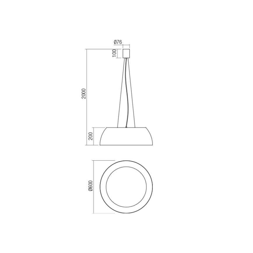 Redo 01-1732 - LED Пендел BLAIR LED/55W/230V 3000K бял