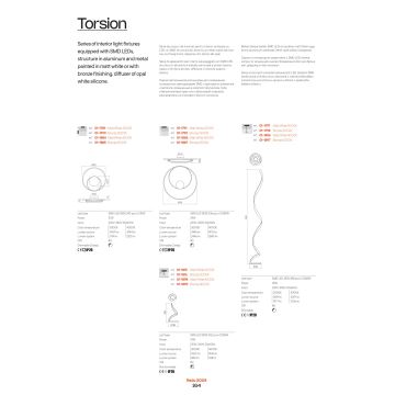 Redo 01-1793 - LED Димируем пендел TORSION LED/29W/230V Ø 55 см бял