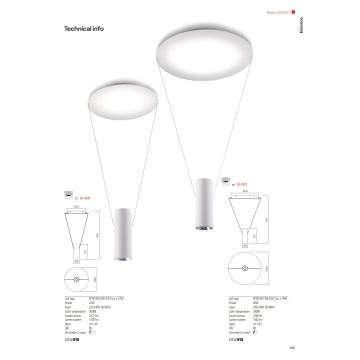 Redo 01-1971 - LED Димируем пендел ESSENCE LED/36W/230V 3000K бял