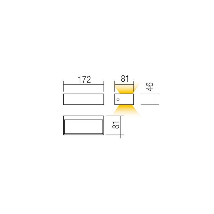 Redo 90372 - LED Екстериорен аплик LAMPRIS LED/9,5W/230V IP65 бял