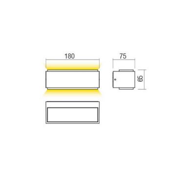 Redo 90400 - LED Екстериорен аплик DASH LED/9W/230V 4000K IP65 бял