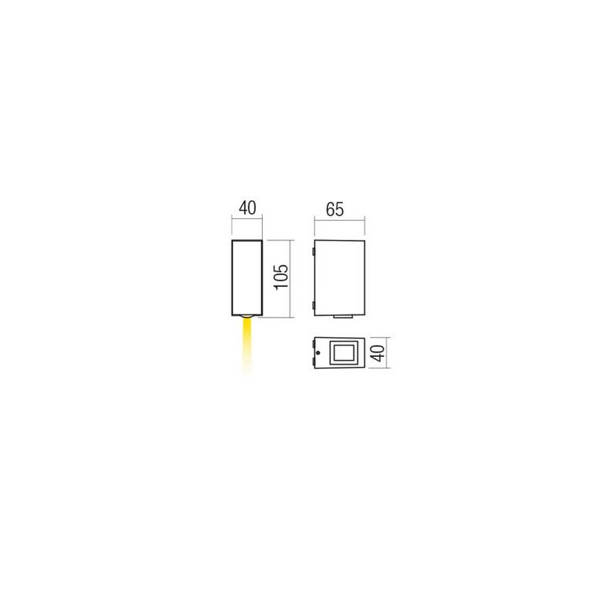 Redo 90418 - LED Екстериорен аплик ACE LED/3,36W/230V 4000K IP54 кафяв