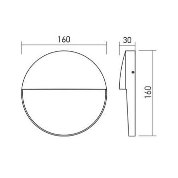 Redo 90477 - LED Екстериорен аплик LANDER LED/6W/230V IP54 антрацит