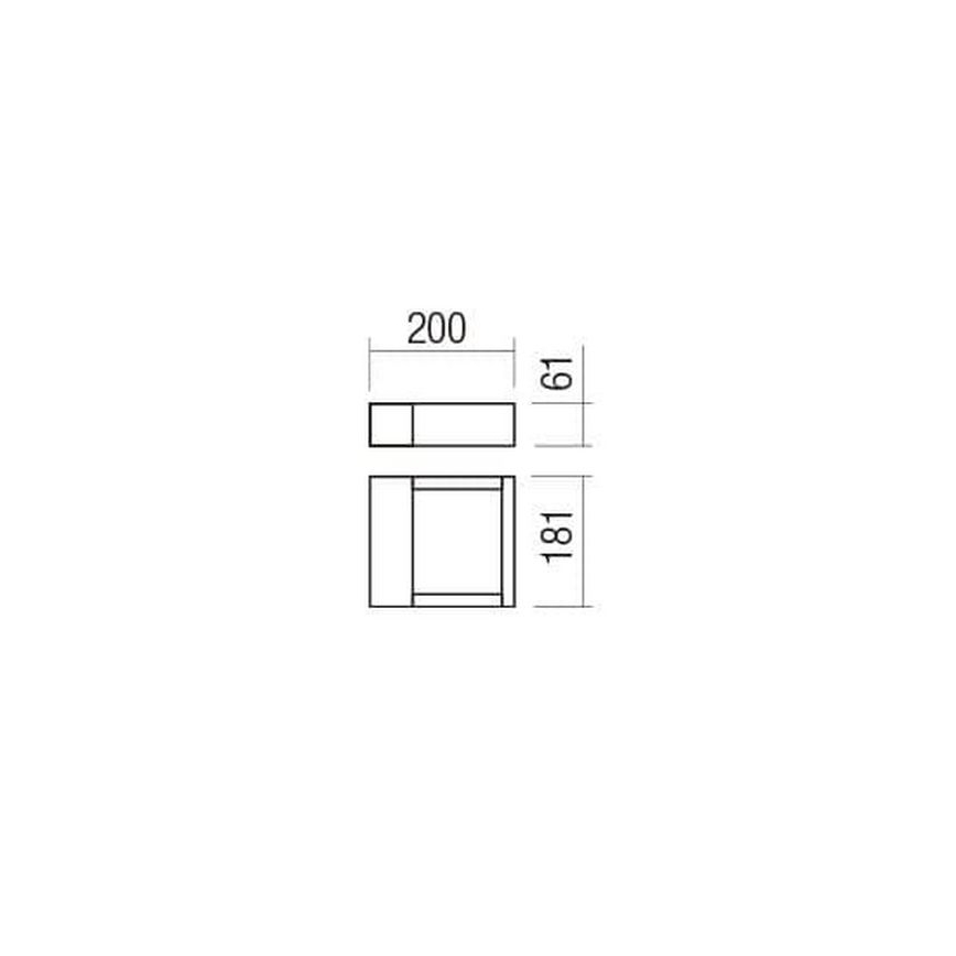 Redo 90508 - LED Екстериорен аплик WALD LED/10W/230V IP65 антрацит