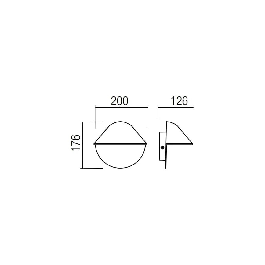 Redo 9496 - LED Екстериорен аплик PACMAN LED/8W/230V IP44 антрацит