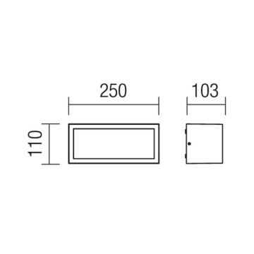 Redo 9898 - Екстериорен аплик BRICK 1xE27/23W/230V IP54