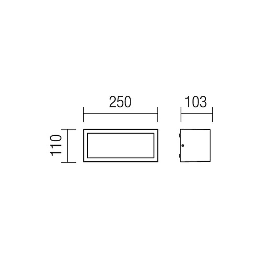 Redo 9898 - Екстериорен аплик BRICK 1xE27/23W/230V IP54