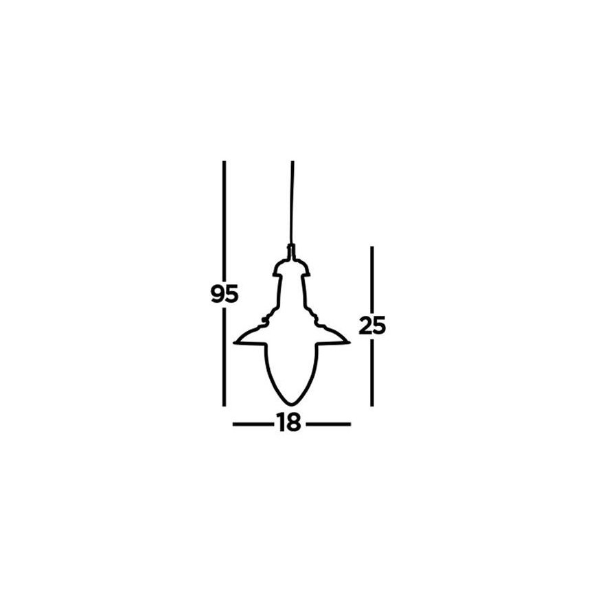 Searchlight - Пендел FISHERMAN 1xE27/60W/230V месинг