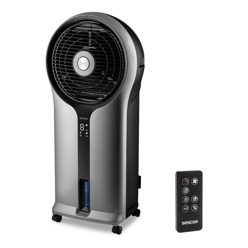 Sencor - Mobile air cooler 3в1 110W/230V сребрист/черен + дистанционно управление