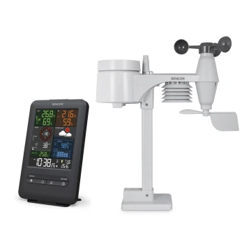 Sencor - Професионална метеорологична станция с цветен дисплей и будилник 1xCR2032