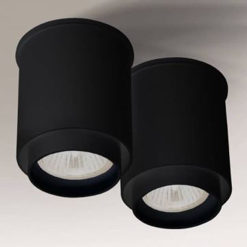 Shilo - Лампа 2xGU10/15W/230V черна