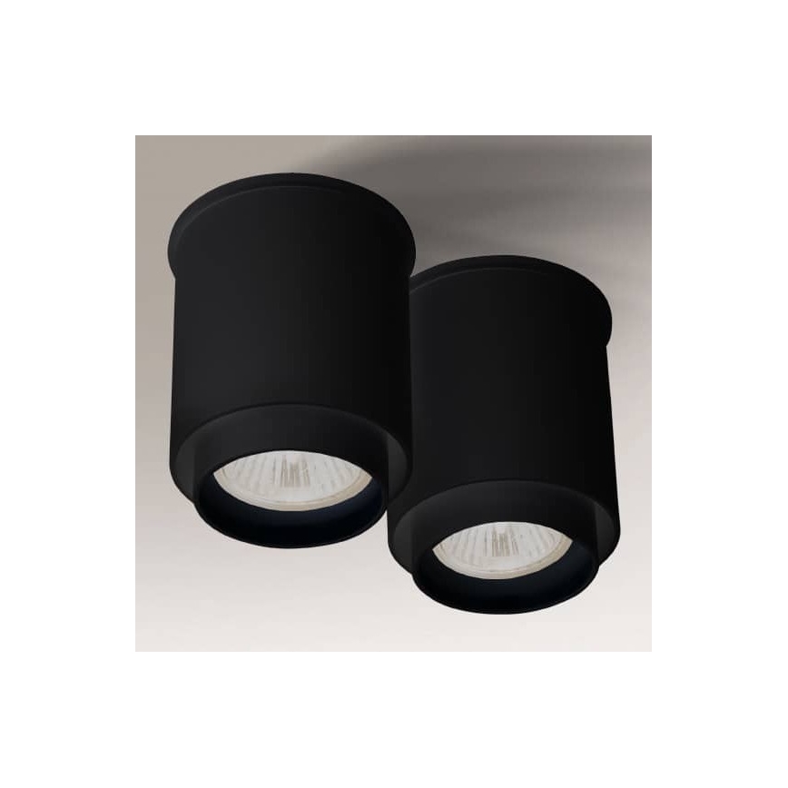 Shilo - Лампа 2xGU10/15W/230V черна
