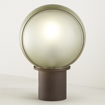 SIRU - Настолна лампа FLORET 1xE14/40W/230V кафяв/сив Венецианско стъкло