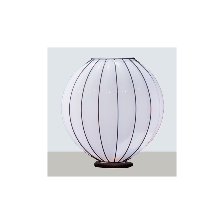 SIRU - Настолна лампа SFERA 1xE27/60W/230V черен/бял Венецианско стъкло