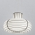 SIRU - Пендел CHAPEAU 2xE14/40W/230V хром/бял Венецианско стъкло