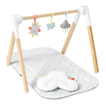 Skip Hop - Детско одеяло за игра с дървен трапец LINING CLOUD