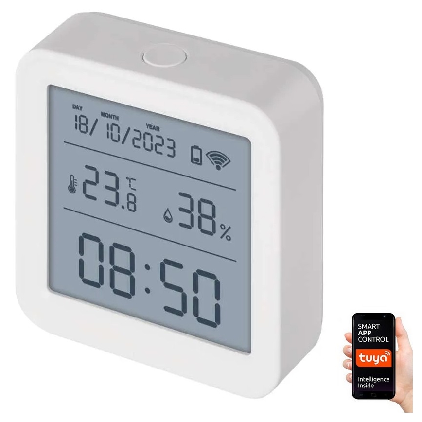 Smart дигитален термометър 3xAAA Tuya бял