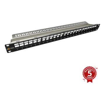 Solarix - 19" модулен празен patch panel 24 портове 1U