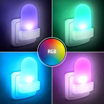 LED RGB Лампа за ориентация за контакт със сензор LED/0,5W/230V