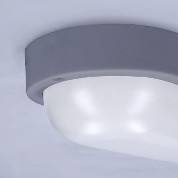 LED Екстериорен аплик LED/13W/230V 4000K IP54 сив овален