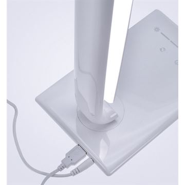 LED Димируема настолна лампа с USB конектор LED/12W/230V бяла