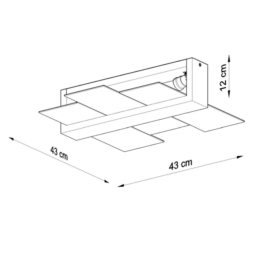 Плафон FENIKS 2 2xE27/60W/230V Бреза/бук