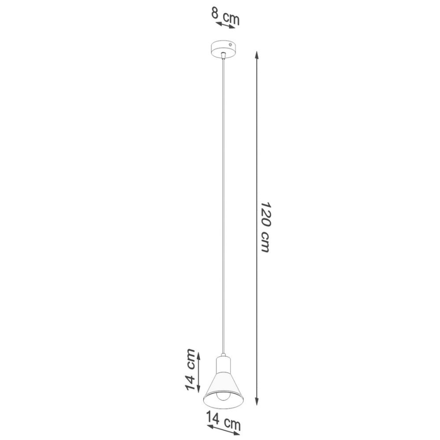 Висящ полилей TALEJA 1xE27/60W/230V бял