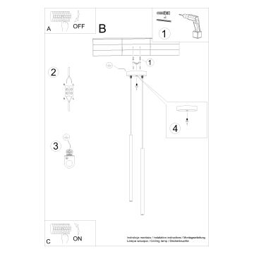 Пендел PASTELO 2xG9/8W/230V бял