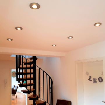 К-кт 3x LED Лампа за окачен таван VITAR 1xGU10/5W/230V CRI 90 бетон – FSC сертифицирано