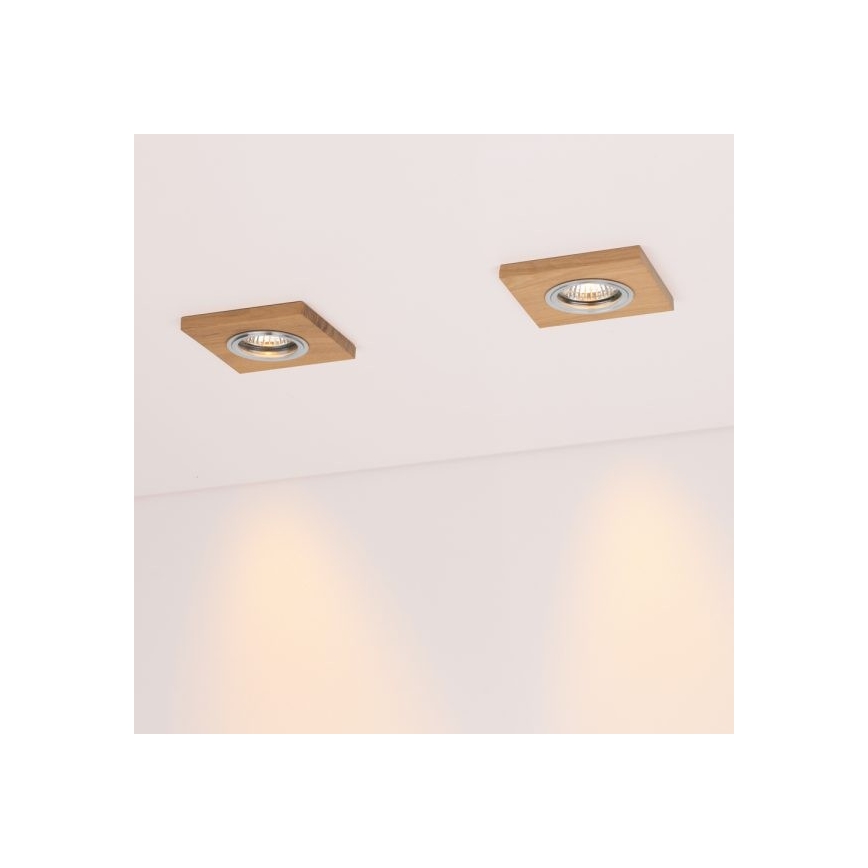 LED Лампа за окачен таван VITAR 1xGU10/5W/230V CRI 90 дъб – FSC сертифицирано
