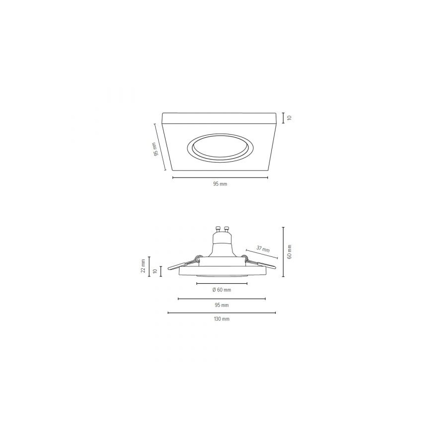 LED Лампа за окачен таван VITAR 1xGU10/5W/230V CRI 90 дъб – FSC сертифицирано