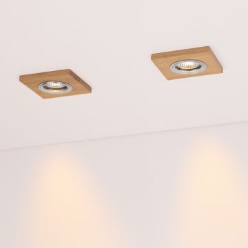 К-кт 3x LED Лампа за окачен таван VITAR 1xGU10/5W/230V CRI 90 дъб – FSC сертифицирано