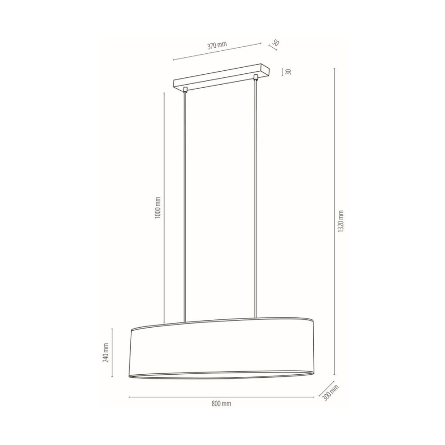 Пендел BOHO 2xE27/40W/230V дъб - FSC сертифициран