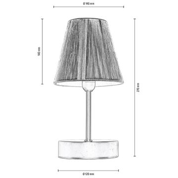 Настолна лампа MILA 1xE14/25W/230V birch – FSC сертифицирано