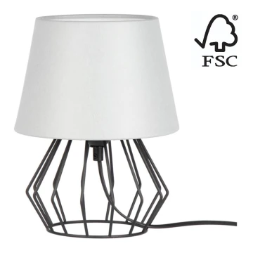Spot-Light - Настолна лампа MANGOO 1xE27/40W/230V сива/черна - FSC сертифицирана