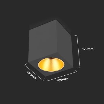 Спот 1xGU10/35W/230V квадратен черен