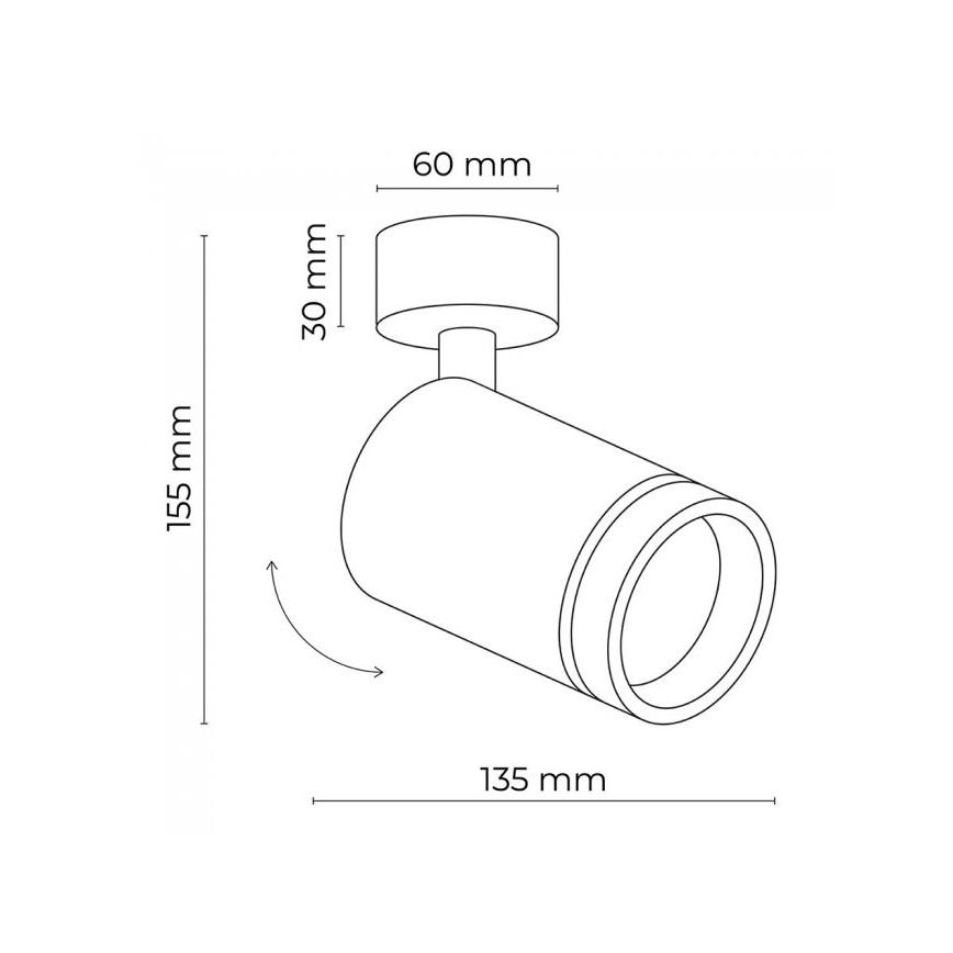 Спот аплик JET 1xGU10/10W/230V черен