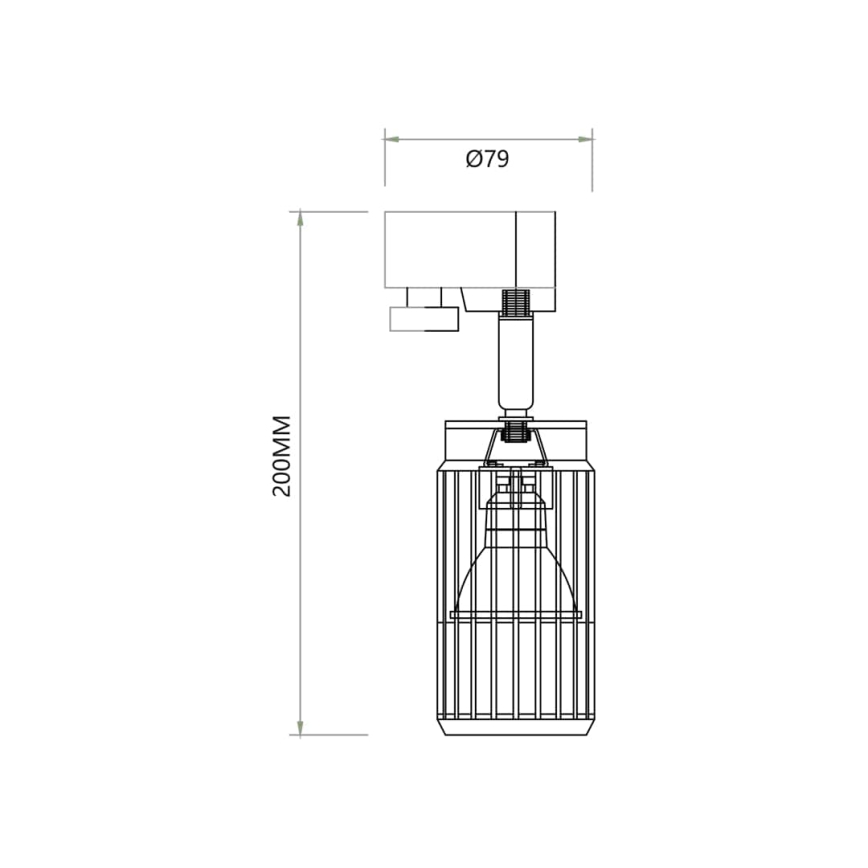 Спот VERTICAL за релсова система 1xGU10/8W/230V бял