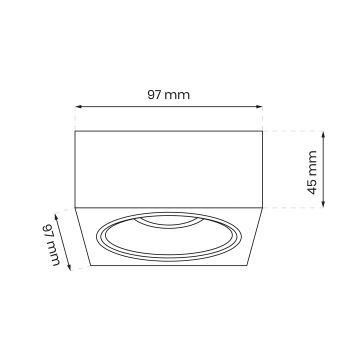 Спот за вграждане BALI 1xGU5,3/MR16/25W/12V квадратен бял