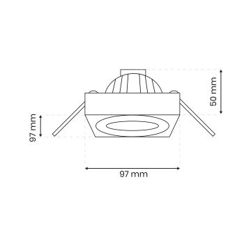 Спот за вграждане NUSA 1xGU5,3/MR16/50W/12V ъглов бял