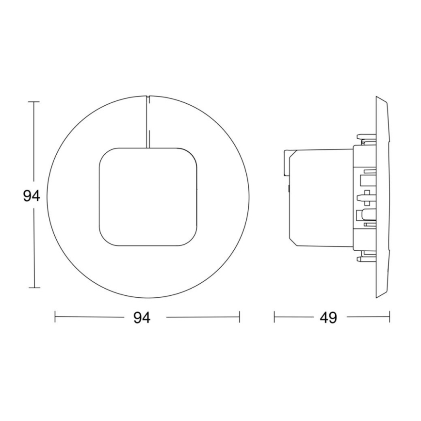 Steinel 058517 - Детектор за присъствие IR Quattro SLIM XS 4м V3 KNX бял