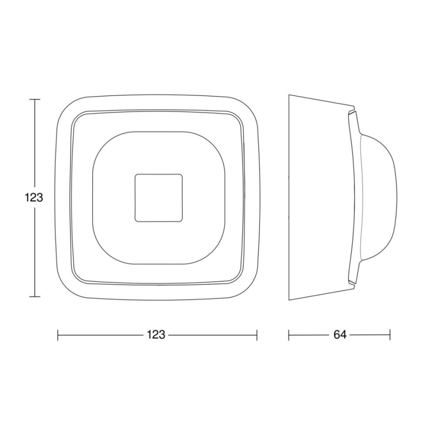 Steinel 064327 - Детектор за присъствие IR Quattro HD-2 24м COM1 IP54 бял