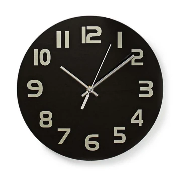Стенен часовник 1xAA/1,5V стъкло 30 см черен
