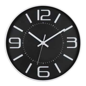 Стенен часовник 1xAA 29 см черен
