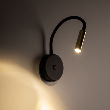 Стенна лампа с USB port LAGOS 1xG9/6W/5V черен/златист