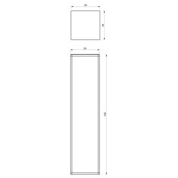 Стойка за цветя 100x24 см златиста