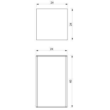 Стойка за цветя 40x24 см черен