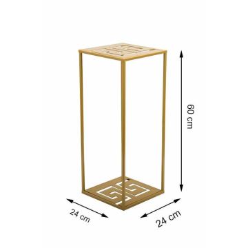 Стойка за цветя 60x24 см златист